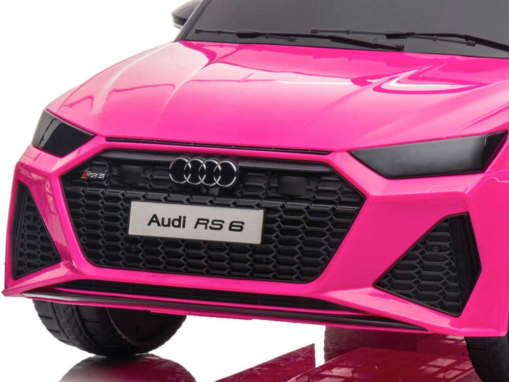 Audi RS6 - Elektrische kinderauto roze